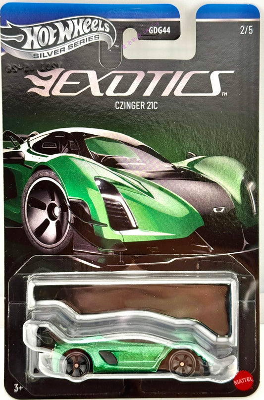 Hot Wheels 2026 Silver Series Exotics 2/5, Czinger 21C, rattlesnake green