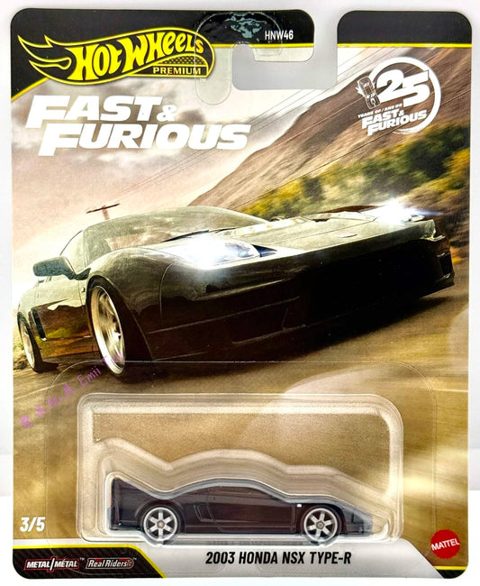 Hot Wheels 2026 Premium Fast & Furious 25th Mix 3 3/5, 2003 Honda NSX Type-R, black