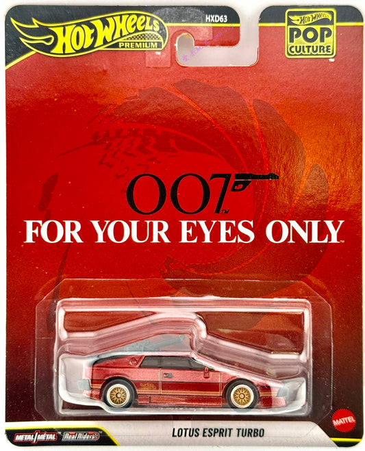 Hot Wheels 2026 Premium Pop Culture Mix 6, For Your Eyes Only Lotus Esprit Turbo, fire bronze