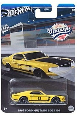 Hot Wheels 2024 Vintage Racing Club Mix B 3/5 1969 Ford Mustang Boss 302