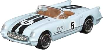 Hot Wheels 2024 Vintage Racing Club 2/6, '55 Corvette, NEW/LOOSE, baby blue