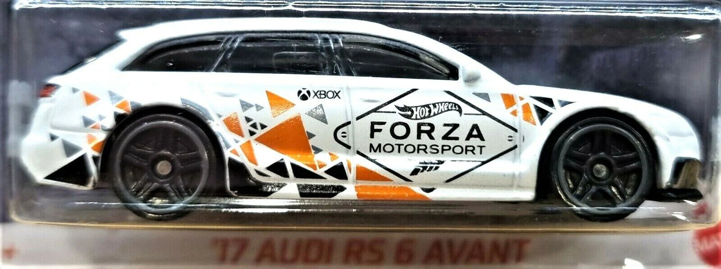 Hot Wheels 2020 Forza Motorsport 3/5, '17 Audi RS 6 Avant, NEW/LOOSE, white