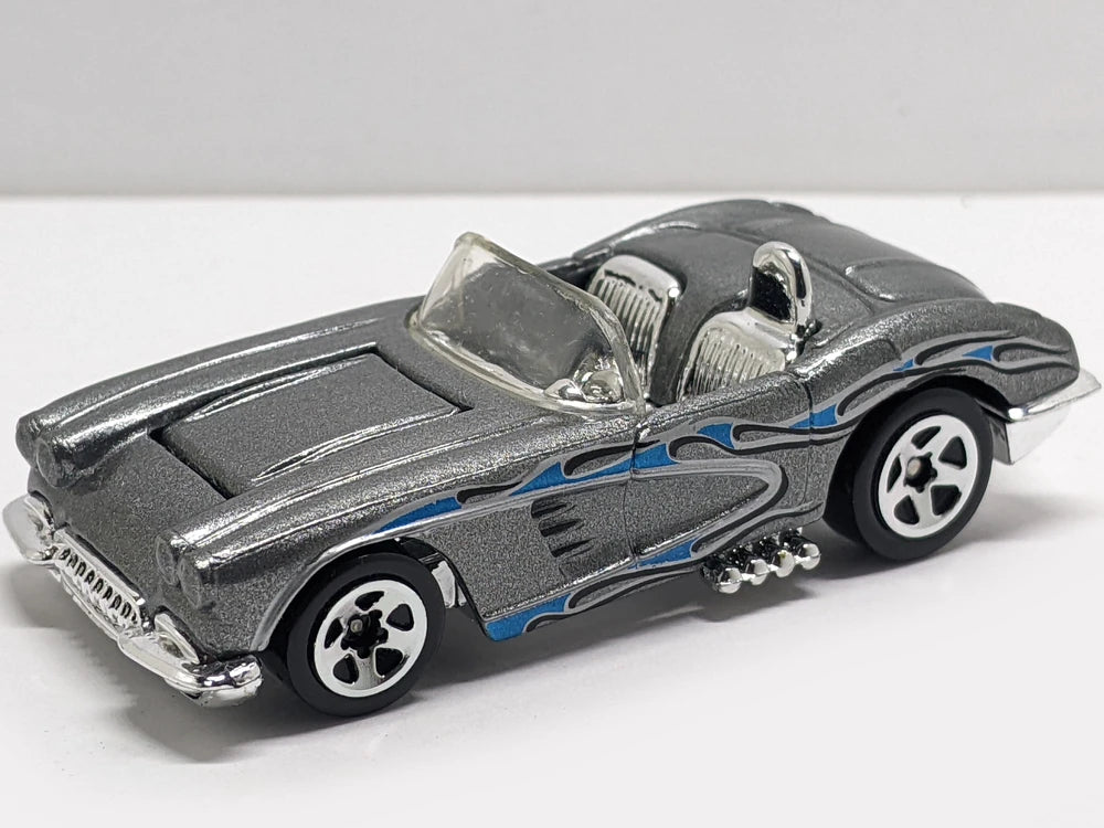 Hot Wheels 2007 #059/180, '58 Corvette Coupe, NEW/LOOSE, metalflake grey