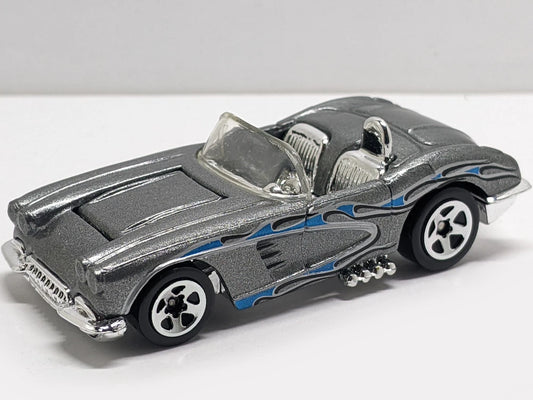 Hot Wheels 2007 #059/180, '58 Corvette Coupe, NEW/LOOSE, metalflake grey