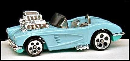 Hot Wheels 1998 #780, '58 Corvette Coupe, turquoise enamel