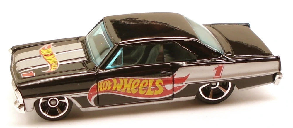 Hot Wheels 2011 #154/244 '66 Chevy Nova, PREOWNED/LOOSE, black HW racing livery