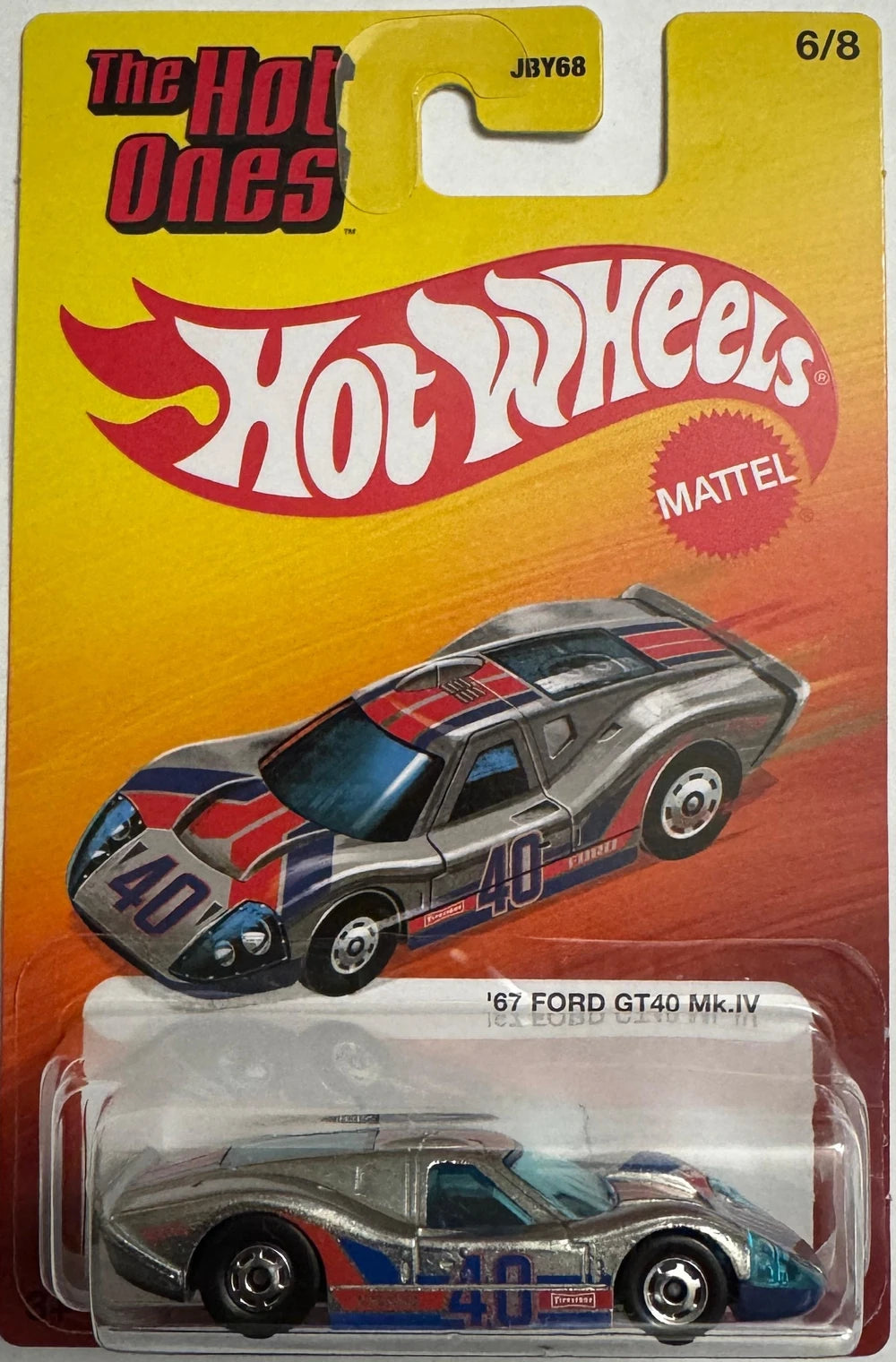 Hot Wheels 2026 The Hot Ones Mix A 6/8, '67 Ford GT40 Mk.IV, ZAMAC