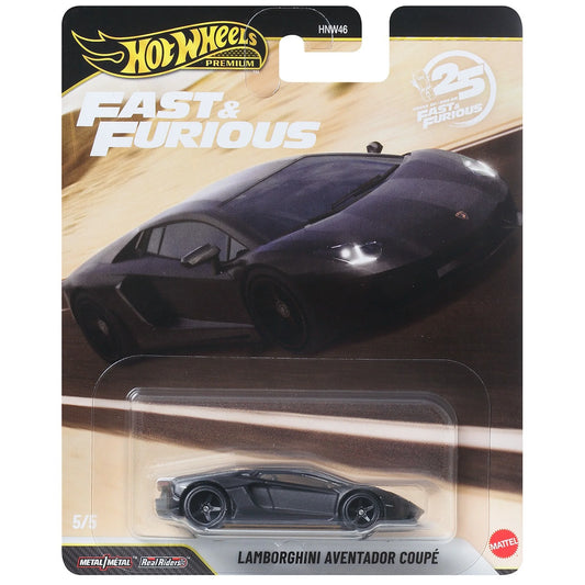 Hot Wheels 2026 Fast & Furious 25th Anniversary 5/5, Lamborghini Aventador Coupe, black