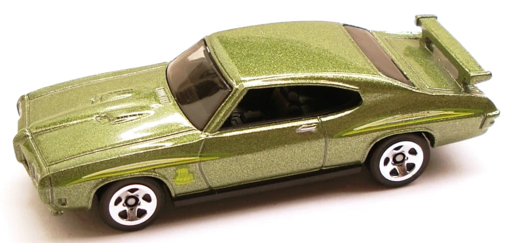 Hot Wheels 2011 #011/244, '70 Pontiac GTO Judge, metallic olive