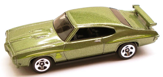 Hot Wheels 2011 #011/244, '70 Pontiac GTO Judge, metallic olive