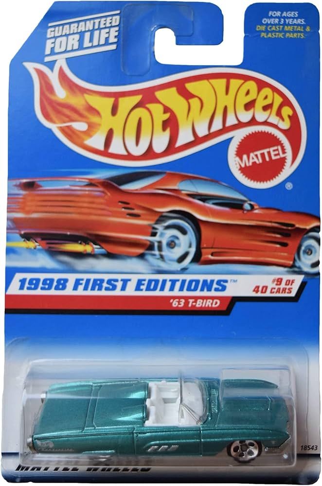 Hot Wheels 1998 #644, '63 T-Bird, metalflake teal
