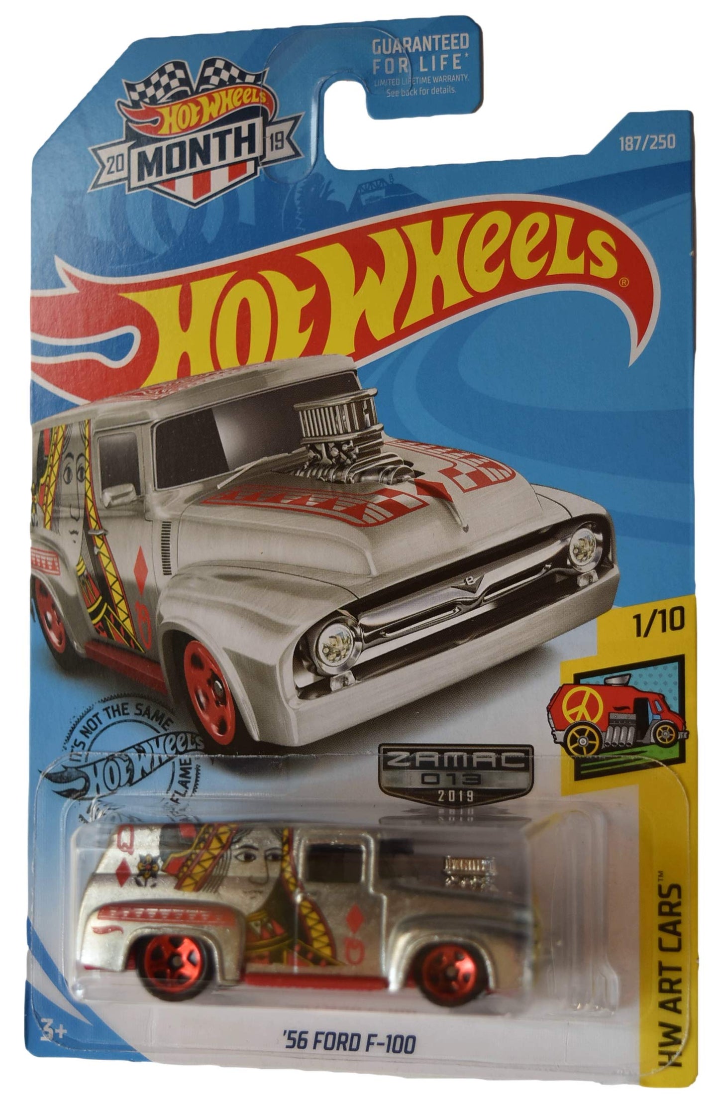 Hot Wheels 2019 #187/250 '56 Ford F100, RETAILER EXCLUSIVE, zamac