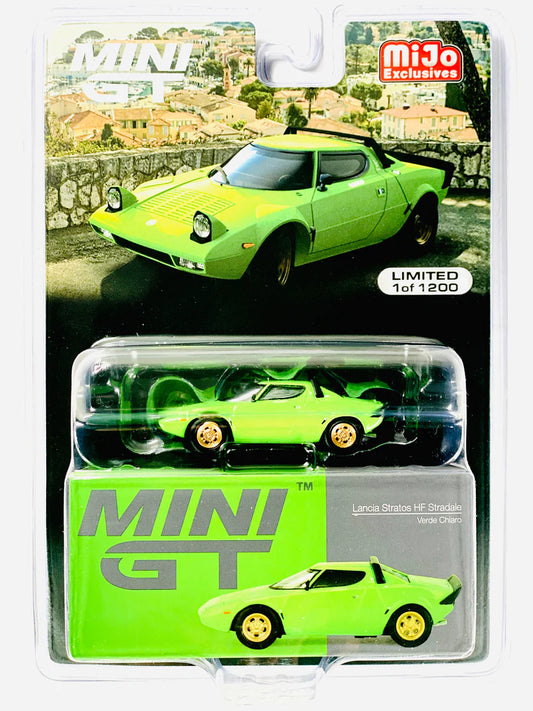 Mini GT #625 Lancia Stratos HF Stradale, verde chiaro