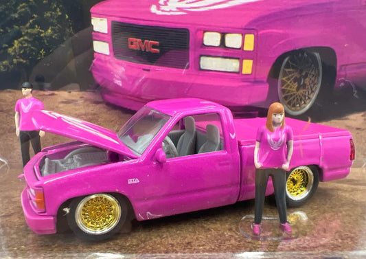 M2 Machines, 1988 GMC Sierra 1500 Custom, NEW/LOOSE, pink *No Figures*