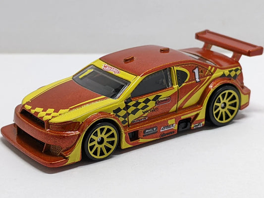 Hot Wheels 2008 #030/196 Amazoom, NEW/LOOSE, metalflake red orange