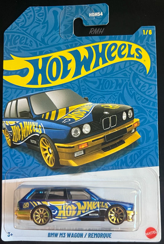 Hot Wheels 2026 58th Anniversary Mix 2 1/6, BMW M3 Wagon, blue and gold