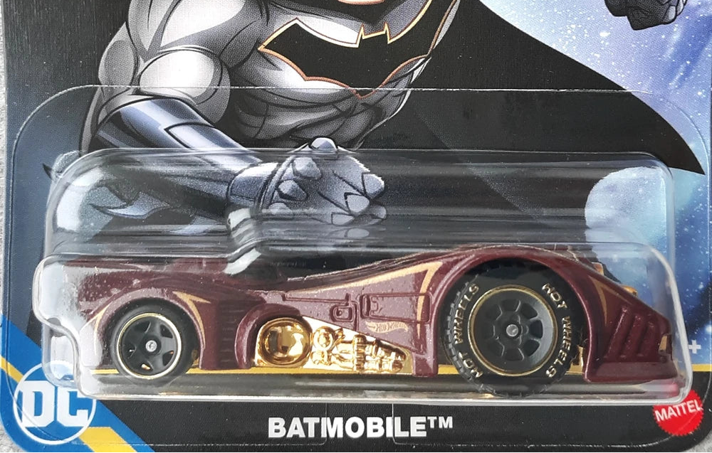 Hot Wheels 2024 Batman 16/20, 1989 Batmobile (Hardnoze), NEW/LOOSE, maroon