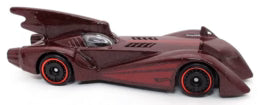 Hot Wheels 2023 #137/250, The Brave and the Bold Batmobile, NEW/LOOSE, metalflake dark maroon