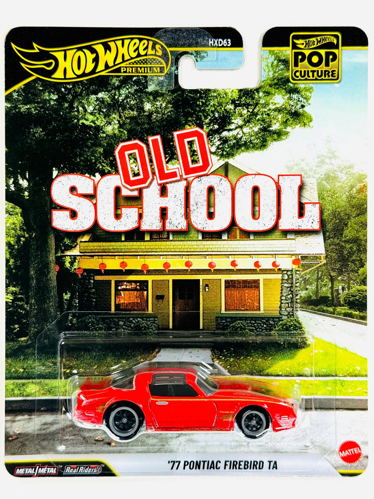 Hot Wheels 2026 Premium Pop Culture, Old School '77 Pontiac Firebird TA, red
