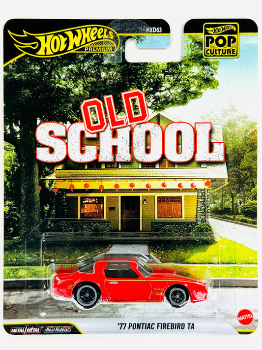 Hot Wheels 2026 Premium Pop Culture, Old School '77 Pontiac Firebird TA, red