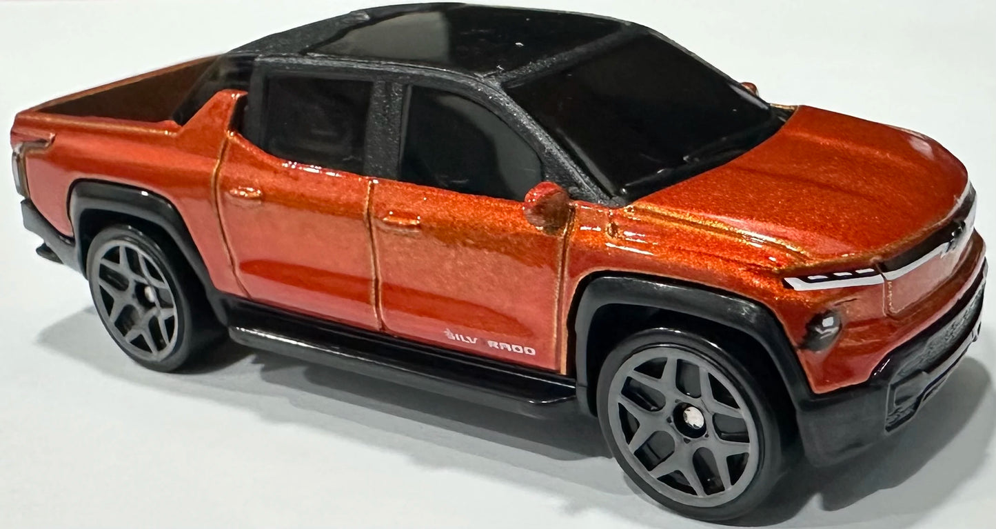 Hot Wheels 2025 #086/250 Silverado EV RST, NEW/LOOSE, burnt orange