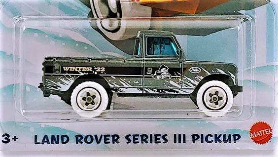 Hot Wheels 2022 HW Winter 3/5, Land Rover Series III Pickup, NEW/LOOSE, grey