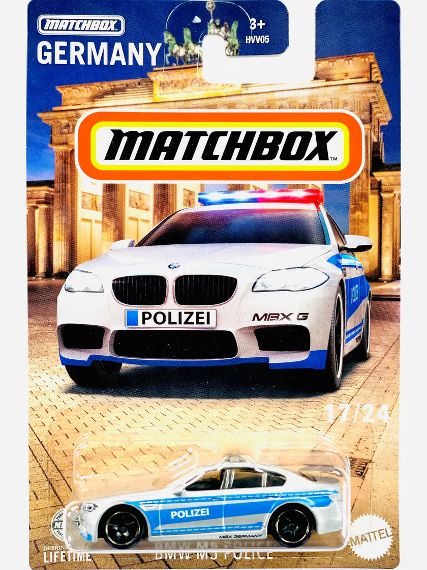 Matchbox 2024 European Streets #17/24 BMW M5 Police, silver