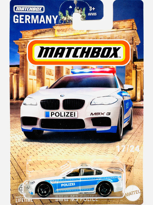 Matchbox 2024 European Streets #17/24 BMW M5 Police, silver