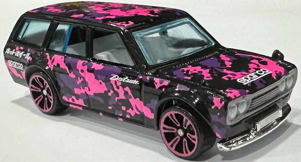 Hot Wheels 2024 Neon Speeders 2/8, '71 Datsun Bluebird 510 Wagon, NEW/LOOSE, black