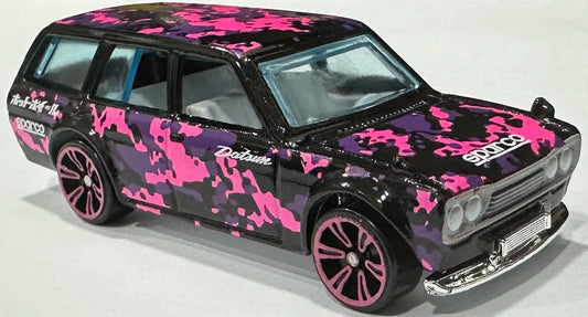 Hot Wheels 2024 Neon Speeders 2/8, '71 Datsun Bluebird 510 Wagon, NEW/LOOSE, black