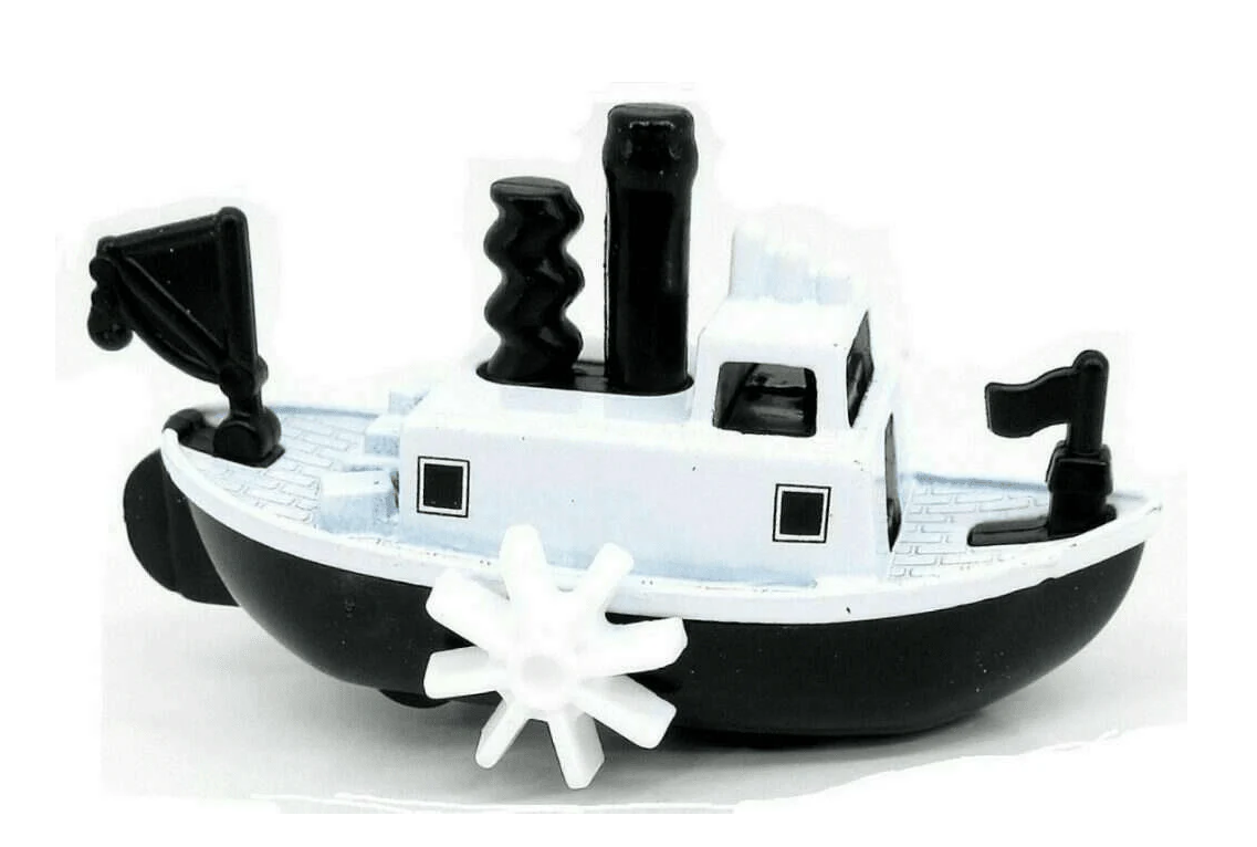 Hot Wheels 2025 #166/250 Disney Steamboat, NEW/LOOSE, black & white