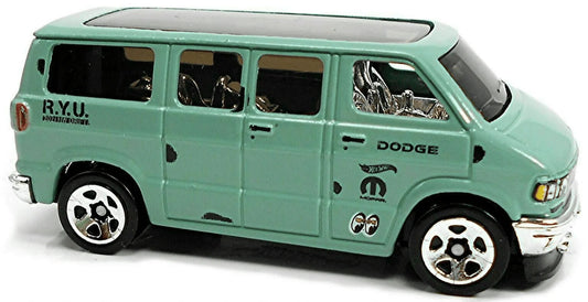 Hot Wheels 2021 #050/250 Dodge Van, NEW/LOOSE, seafoam green