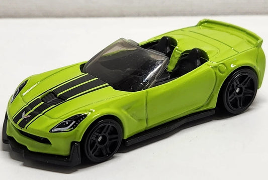 Hot Wheels 2023 #034/250 Corvette C7 Z06 Convertible, RETAILER EXCLUSIVE, NEW/LOOSE, lime green