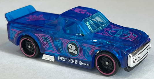 Hot Wheels 2021 #160/250, Draftnator, NEW/LOOSE, clear blue