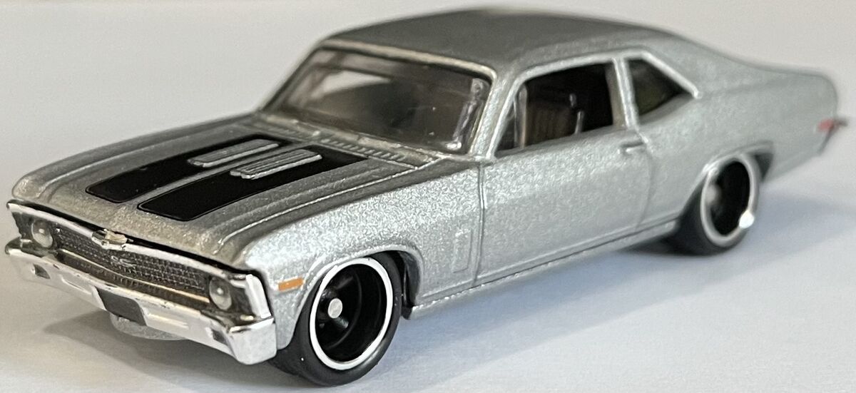 Hot Wheels 2021 Premium Fast & Furious: Fast Superstars 4/5, '70 Chevy Nova SS, NEW/LOOSE, metalflake silver