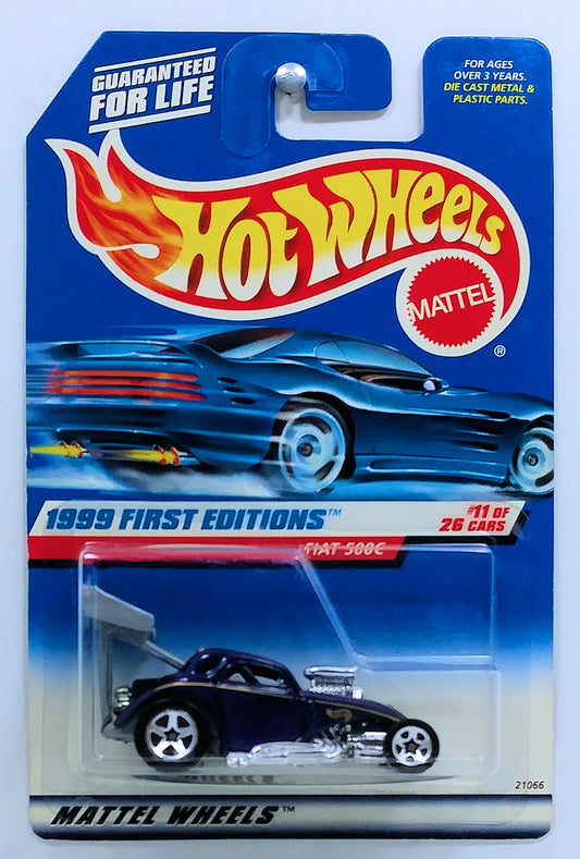 Hot Wheels 1999 First Editions #11/26 Fiat 500c, metalflake purple