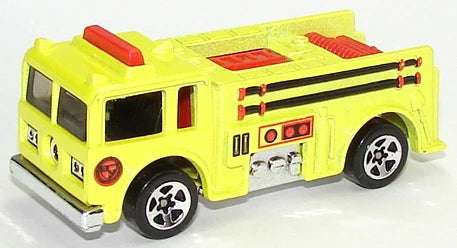 Hot Wheels 1997 #082, Fire Eater, NEW/LOOSE, fluorescent yellow (5SP)