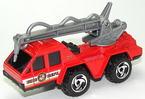 Hot Wheels 1998 #761, Flame Stopper, NEW/LOOSE, red with grey water cannon