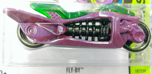 Hot Wheels 2015 #187/250 Fly-By, NEW/LOOSE, clear green & pearl violet