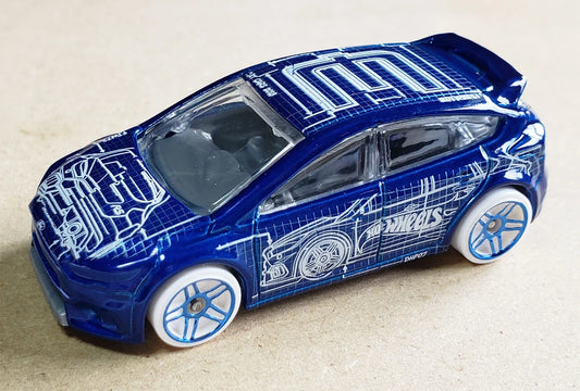 Hot Wheels 2018 #276/365, Ford Focus RS, NEW/LOOSE, blue