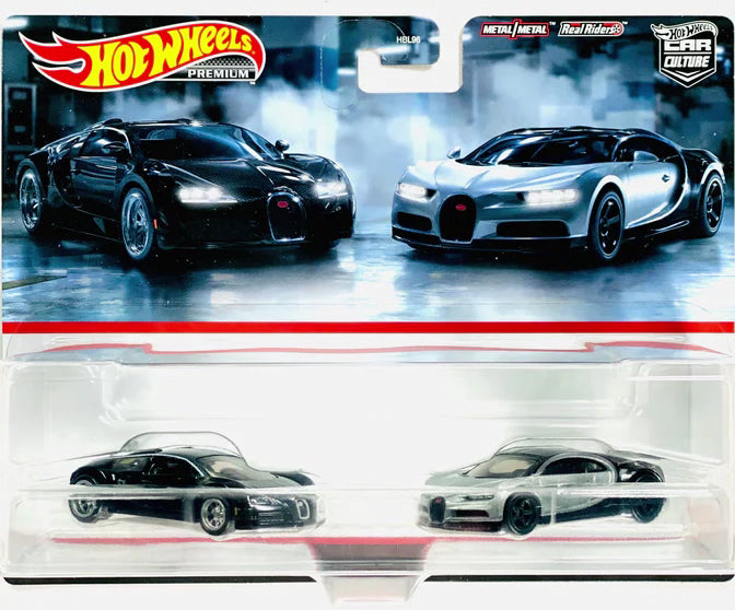 Hot Wheels Premium 2-pack 2-pack Bugatti Veyron & '16 Bugatti Chiron