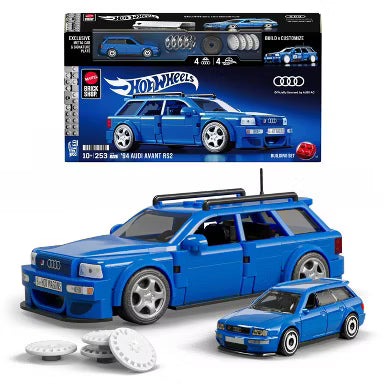 Mattel Brick Shop, Hot Wheels '94 Audi Avant RS2, 253pc, blue