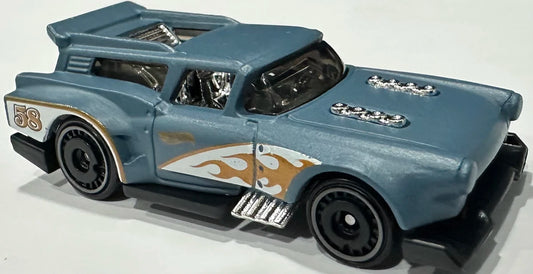 Hot Wheels 2025 #244/250 Gone Mad, NEW/LOOSE, matte "moody" blue