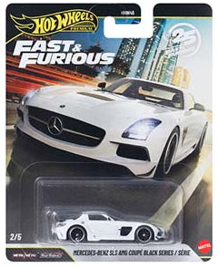 Hot Wheels 2026 Premium Fast & Furious 25th 2/5, Mercedes-Benz SLS AMG Coupe Black Series, white