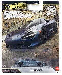 Hot Wheels 2026 Premium Fast & Furious 25th 5/5, McLaren 720s, metalflake saros