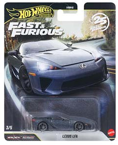 Hot Wheels 2026 Premium Fast & Furious 25th 3/5, Lexus LFA, pearl grey