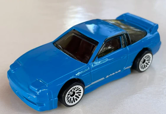 Hot Wheels 2024 #211/250 '96 Nissan 180SX Type X, NEW/LOOSE, blue