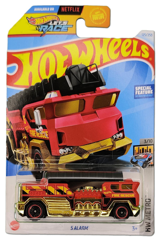 Hot Wheels 2024 #125/250 5 Alarm, red