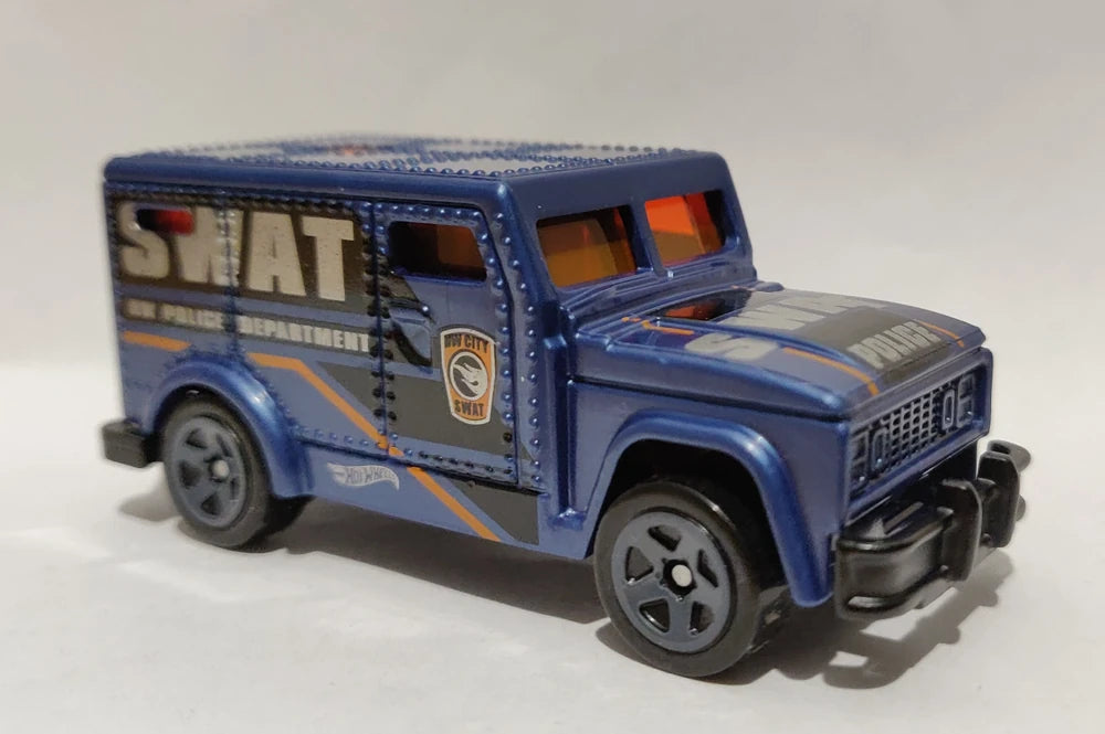 Hot Wheels 2019 #182/250 Armored Truck (SWAT), TREASURE HUNT, NEW/LOOSE, blue
