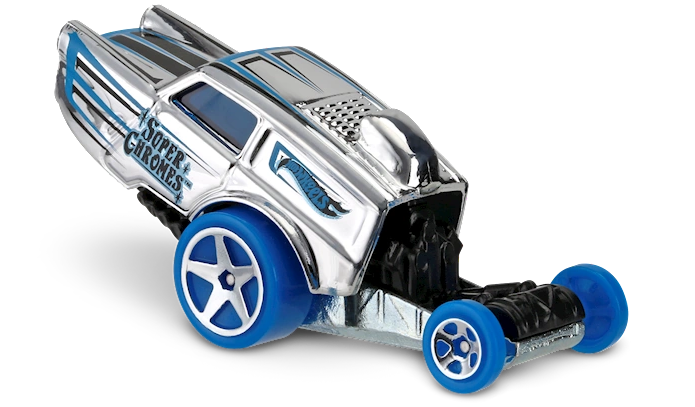 Hot Wheels 2016 #043/250, HW Poppa Wheelie, NEW/LOOSE, chrome